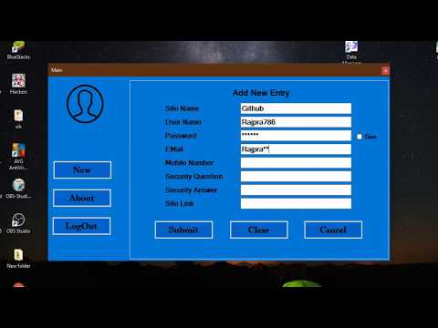 Password manager using c++ and visual studio 2017
