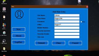 Password manager using c++ and visual studio 2017