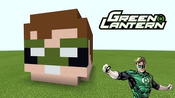 Minecraft Tutorial: How To Make A Green Lantern Head House (+ interior)