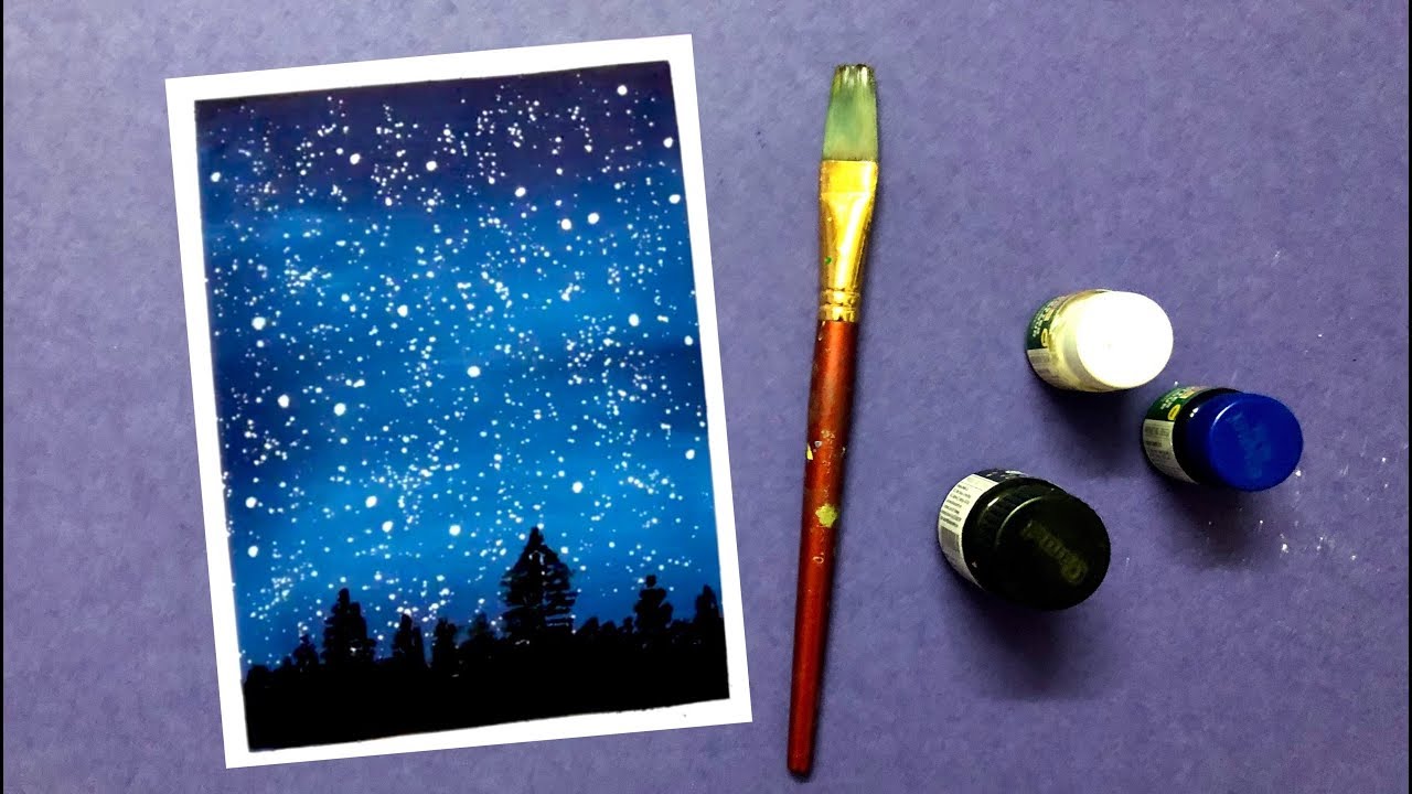 Night Sky Painting For Kids