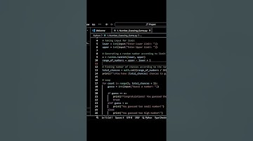 1. Number Guessing Game Python Project