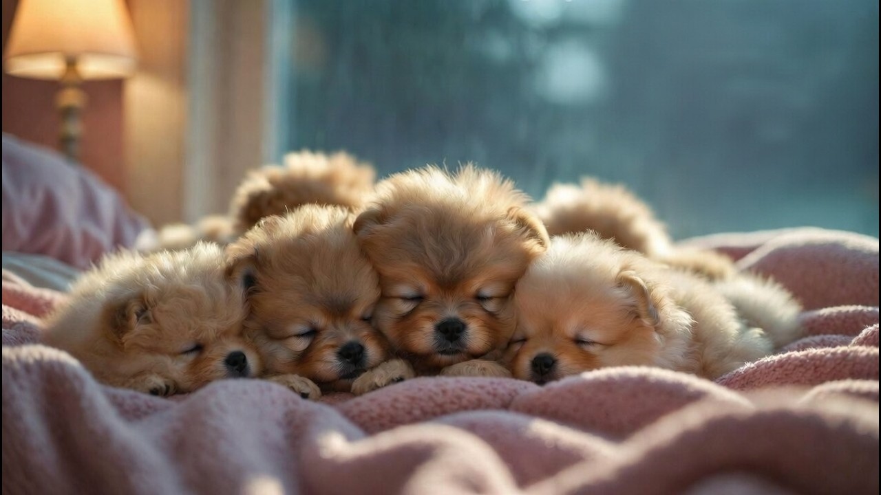 Sleeping Pomeranian Puppies 🐶💤 Cozy Puppy Ambience | Animal Ambient Series