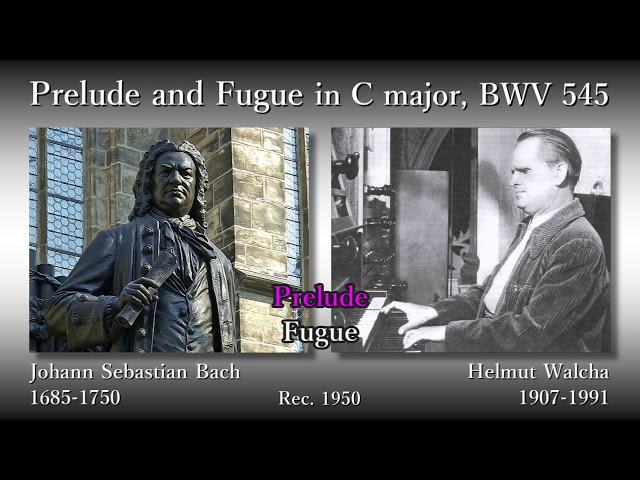 Bach: Prelude and Fugue (BWV545), Walcha (1950) バッハ 前奏曲と