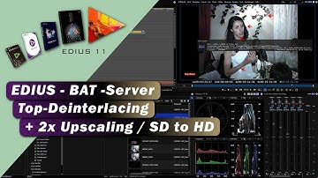 EDIUS - BAT-Server - Interlaced SD zu HD (1536x1152) mit 50 FPS & Hochskalierung mit QTGMC & FFMPEG.