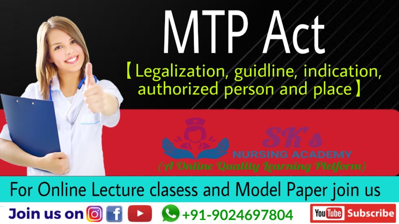 MTP Act 【Medical Termination of Pregnancy Act- 1971】