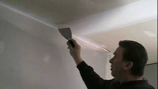 Drywall Installation: Drywall Tape and Top Coat Wall to Ceiling Angle