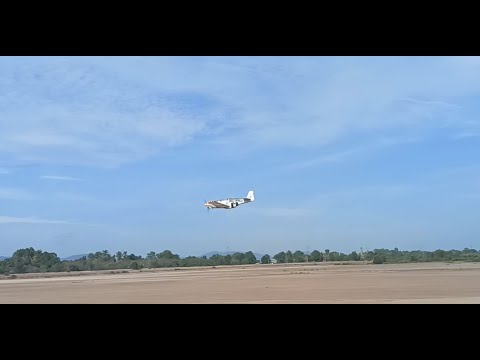 ESM Model Mustang P51B Bald Eagle With OS GF40 Engine Low Pass