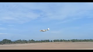 ESM Model Mustang P51B Bald Eagle With OS GF40 Engine Low Pass