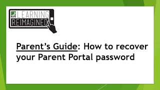 Rockdale County Public Schools Parent’s Guide: How to recover your Parent Portal password