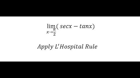 Calculus Help: Find the lim {x approach π/2} (secx - tanx)