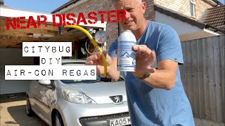 🇬🇧"Citybug" Air-Con ReGas DIY Kit, Near Disaster!! aircontopup.com "Must Watch Before Trying"