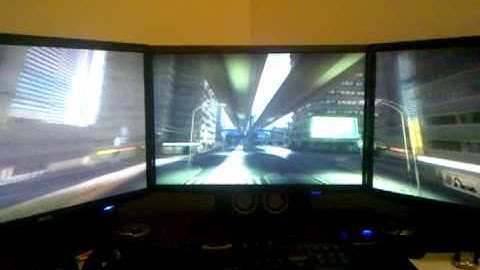 Eyefinity video stress test. 5040x1050 Just Cause 2 50fps