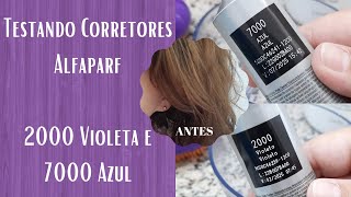 Testando Corretores Alfaparf 2000 Violeta e 7000 Azul em Casa | Como matizar cabelo com tinta