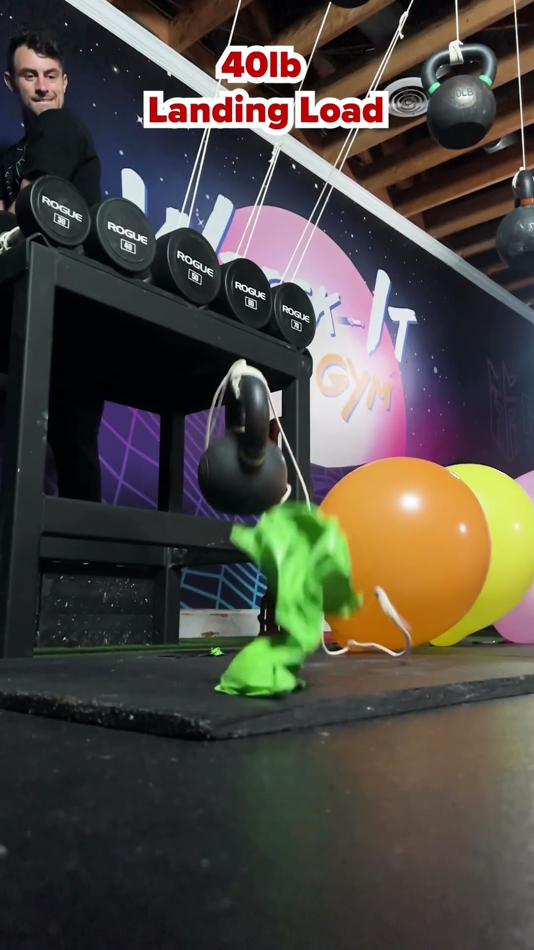 Falling Kettle Ball vs Balloons asmr