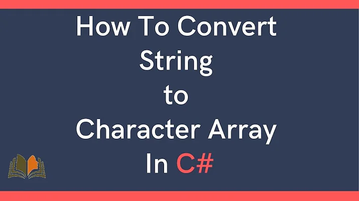 Convert String to Character Array in C#
