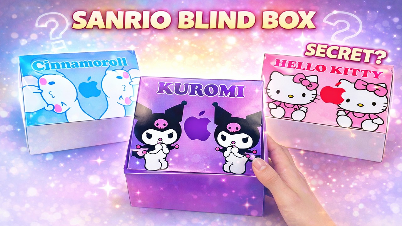 ✨Paper Ideas✨ Unboxing APPLE x SANRIO Blind Box 1000$ | Kuromi, Cinnamoroll, Kitty | ASMR