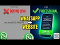 Turn your WhatsApp number to free Mini website with Click to chat button ✅ FREE