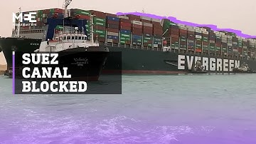 Egypt’s Suez Canal blocked by giant container ship