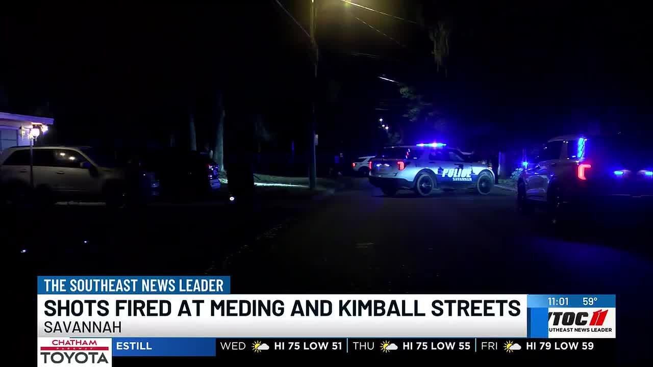 Savannah Police respond to shots fired call on Meding and Kimball St., no injuries reported