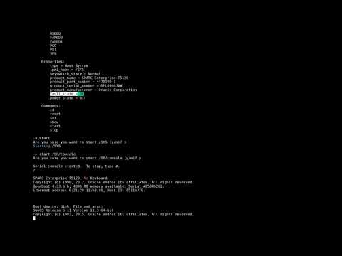 Oracle T5120 Server + ILOM + Solaris 11