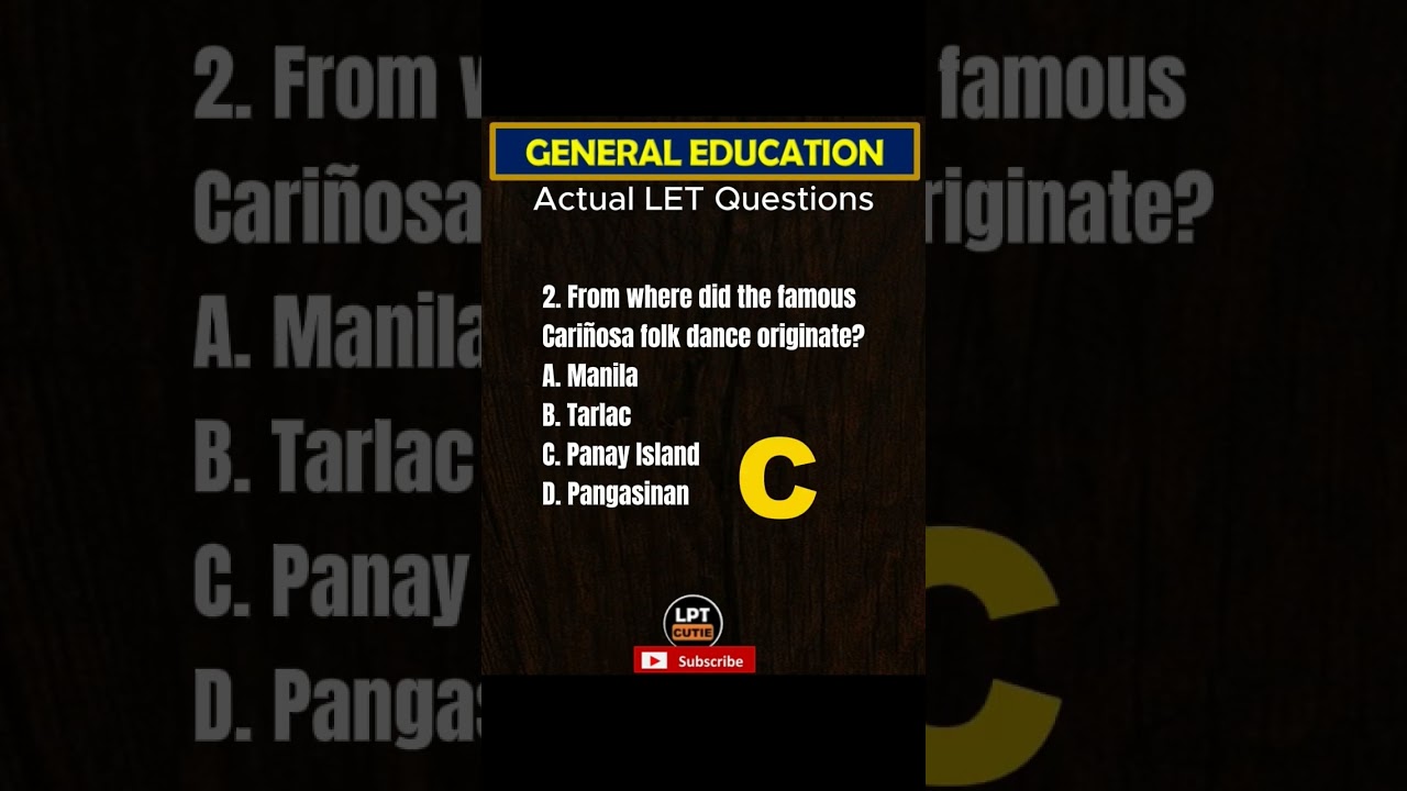 Actual LET Questions D 