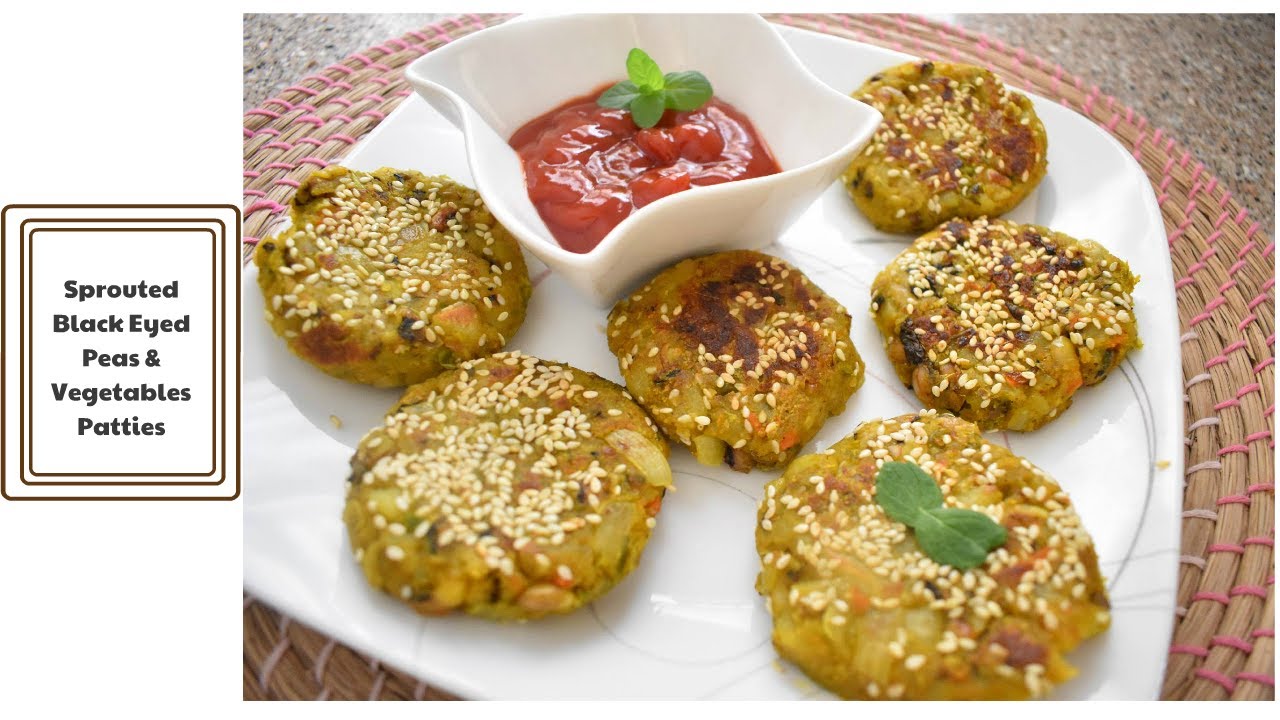 Bean Patties Sprouted Black Eyed Peas (Chawli) Patties/Tikki YouTube