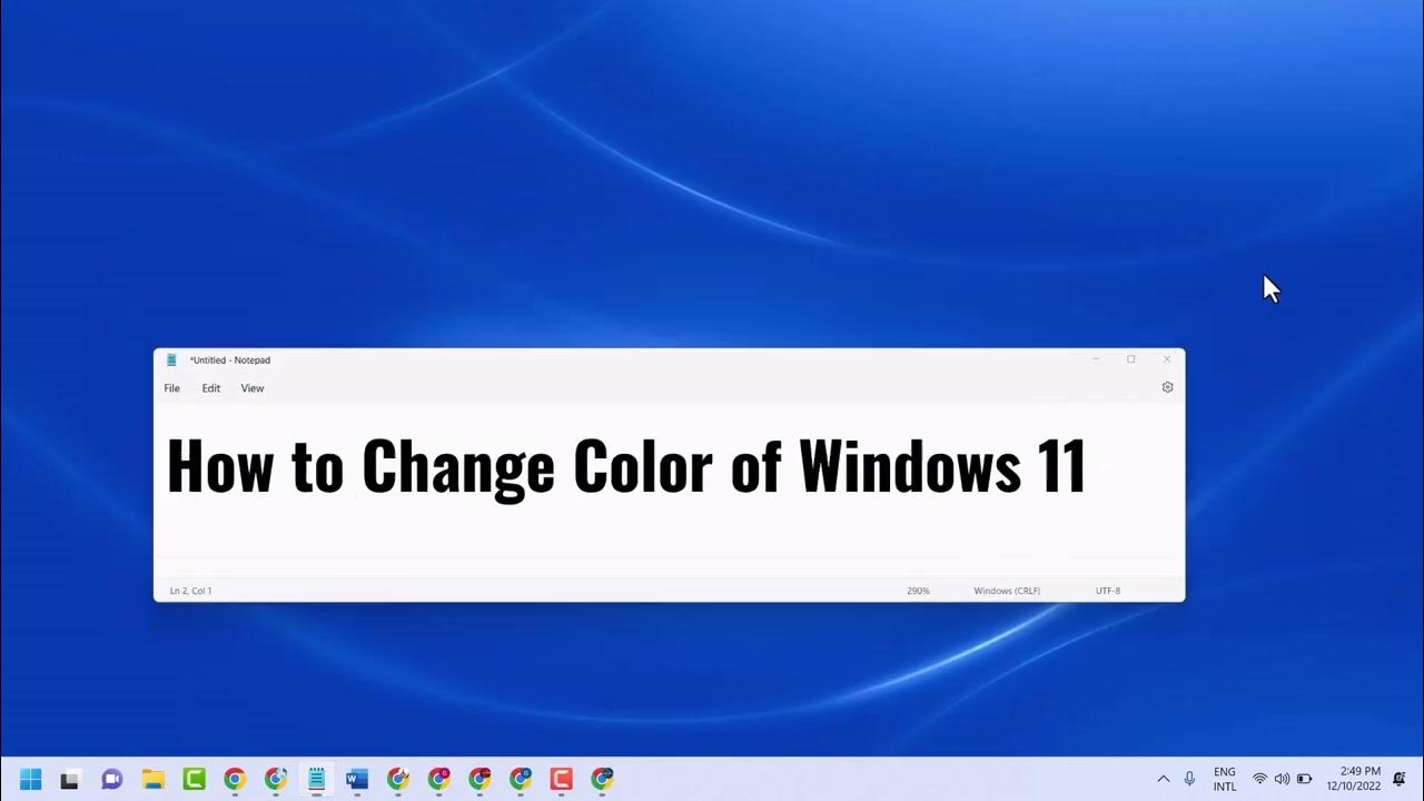 How to Change Color of Windows 11 YouTube