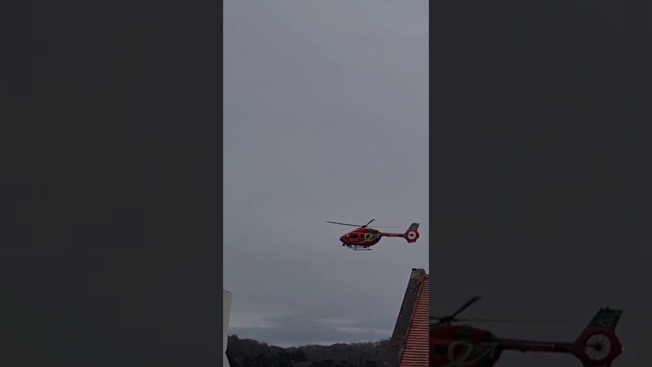 North Wales Air Ambulance  Taking Off with a patient #EmergencyVehicles