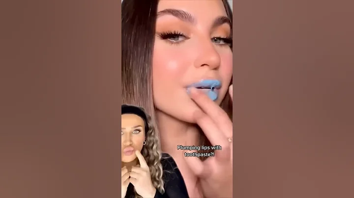 Plumping lips with toothpaste?!…. #makeup #shorts