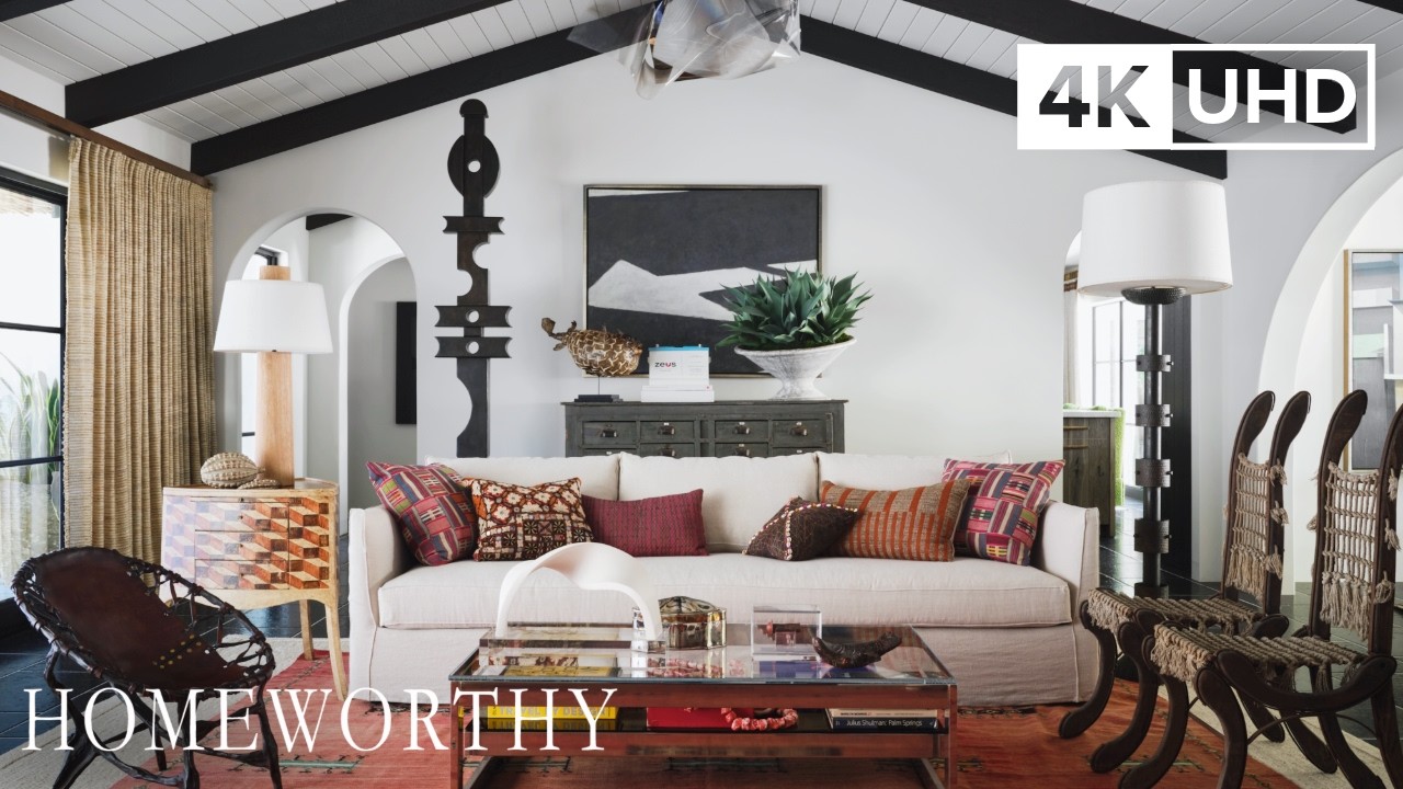 ЭКСКУРСИЯ ПО ДОМУ | Внутри потрясающего дома в испанском стиле в Палм-Спрингс | 4K