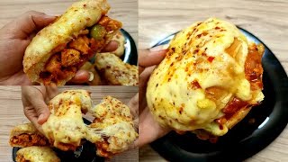 Pizza Burger - Cheese Burger - Burger sandwich - Pizza Burger recipe in urdu - Kids lunchbox screenshot 3