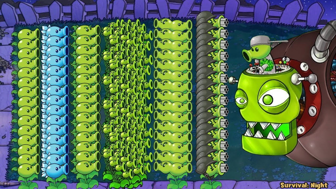 All Pea Plants Vs All Zombies PvZ Vs Dr Zomboss Plants Vs Zombies ...