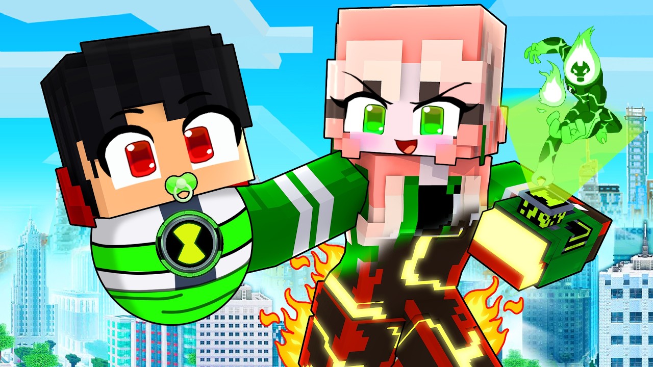Fui ADOTADO pela GAROTA BEN 10 no Minecraft