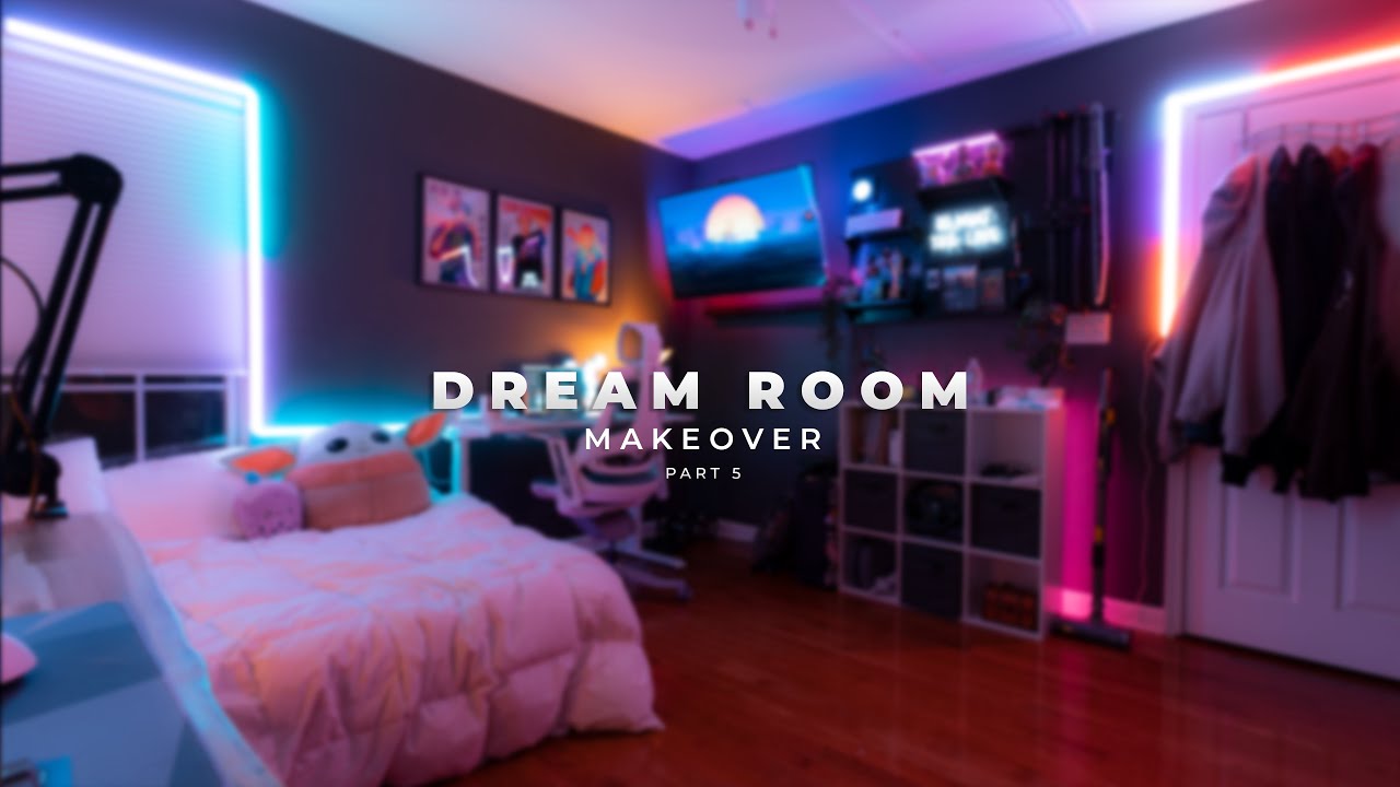 DREAM ROOM MAKEOVER (Govee Lights, Wall Mount, and More!) - Part 5 ...