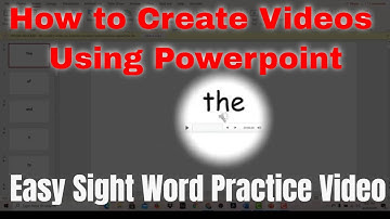 Teaching Sight Words Online | How to Create Videos Using Powerpoint