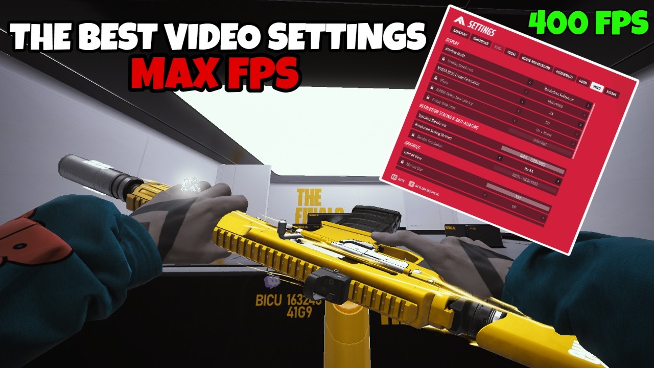THE BEST VIDEO SETTINGS FOR THE FINALS MAX FPS - YouTube