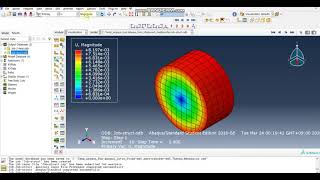 Abaqus FEA - Thermal expansion of cylindrical rod (Temperature from heat transfer result)