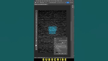 Neon Text Effect   - Photoshop Tutorial #shorts #photoshop #photoshoptricks