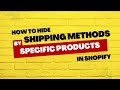 Hide Shipping Methods for Specific Products in Shopify | ShipRight | KlinKode