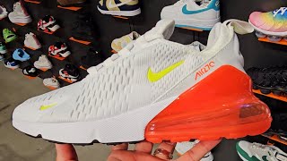 Nike Air Max 270 White Bright Crimson Volt 4K POV / SKU: AH6789-114 Don Alpha Cleat