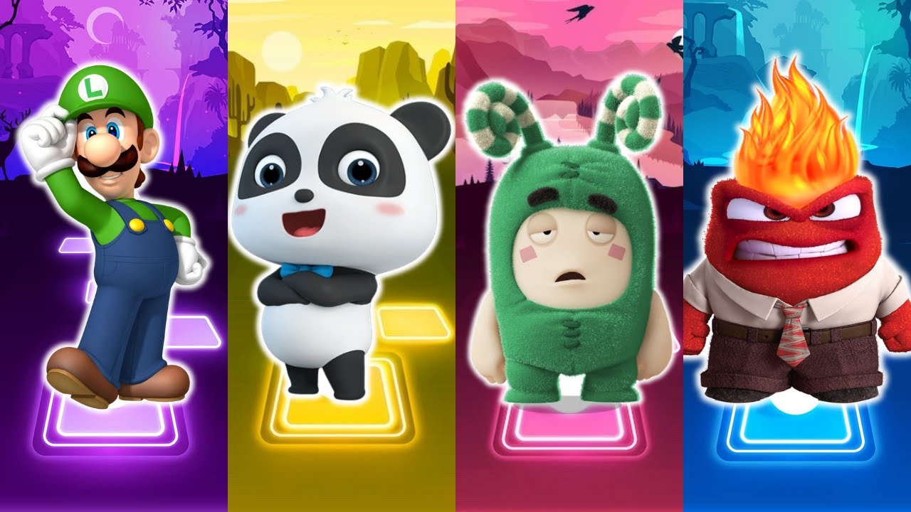 The Super Mario Bros - Baby Bus - Oddbods - Inside Out - Tiles Hop EDM ...