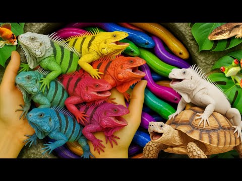 Catch beautiful colorful Iguana, Sulcata Tortoise, Bullfrog, Rainbow Fish, Baby Turtle, Glofish, RTC