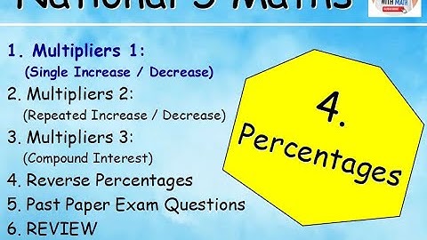 4.1 Percentages 1 : Single Increase / Decrease - National 5 Maths Lessons - @MrThomasMaths