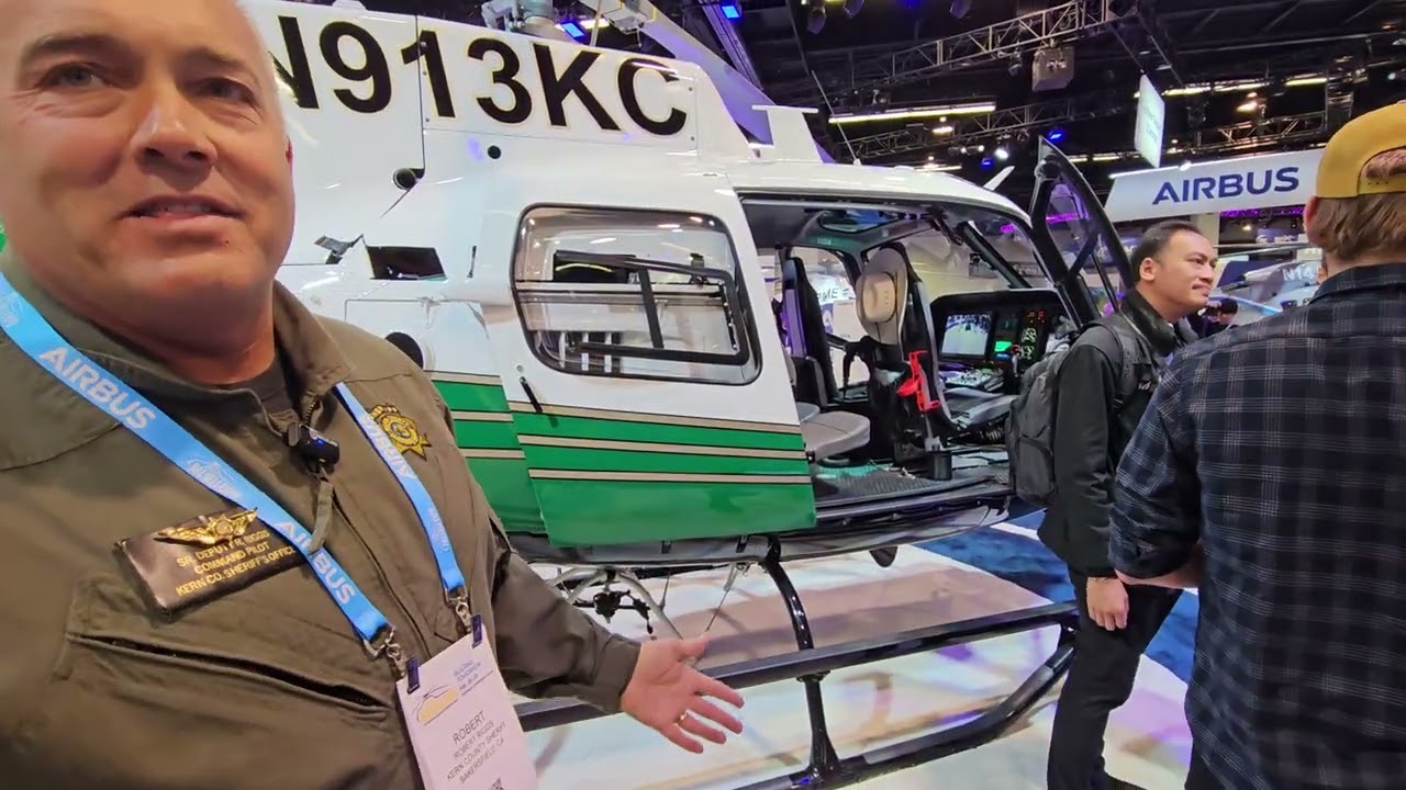 Walkaround of brand new Airbus H125 from Kern County Sheriff's Office at 2024 HAI Heli-Expo