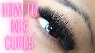 How To Mix Curls || Lash Extensions Doll Eye Megavolume