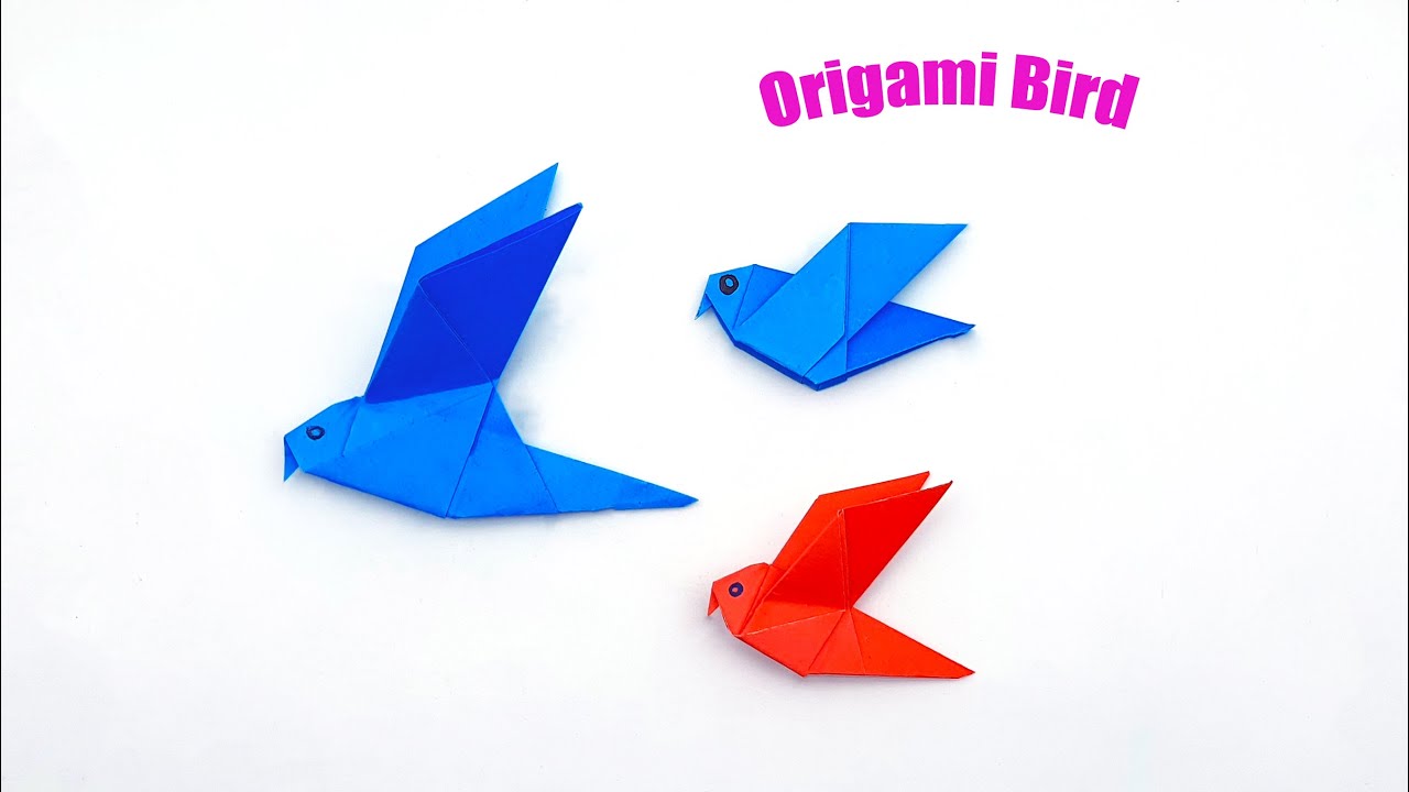 How To make A Color Paper Bird Paper Origami Bird Making Ideas Easy Crafts YouTube