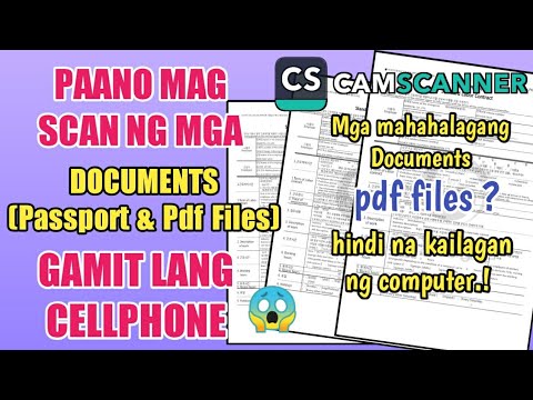 Paano Mag Scan ng mga Documents (Passport & PDF files) | Gamit Lamang ang Cellphone