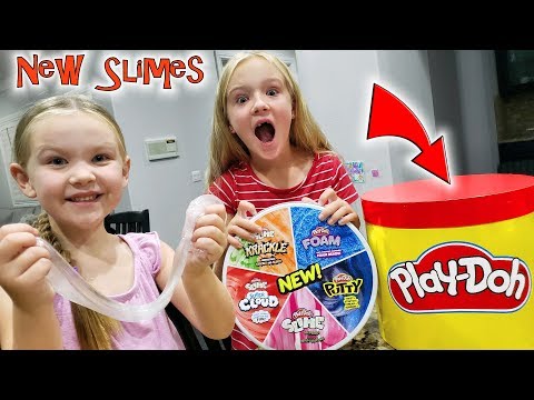 Opening New Play-Doh Slime, Putty, & Foam Compounds!!!