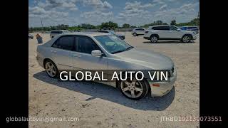 LEXUS IS 300 2003 JTHBD192130073551