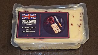 Costco Sale Item Review Ford Farm Cheesemakers England Wensleydale with Cranberries Taste Test